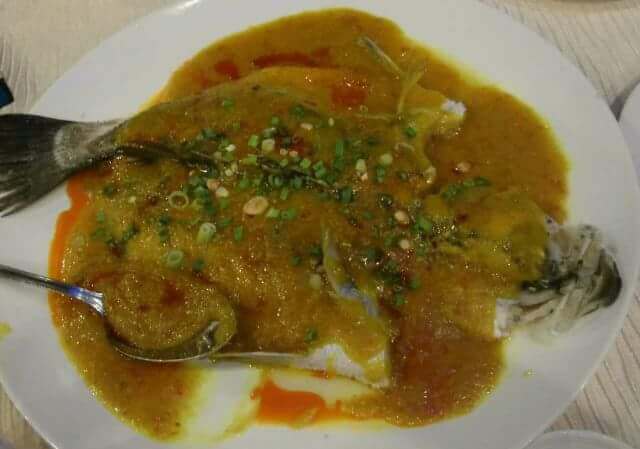 Sea Bass cooked with Nonya Sauce